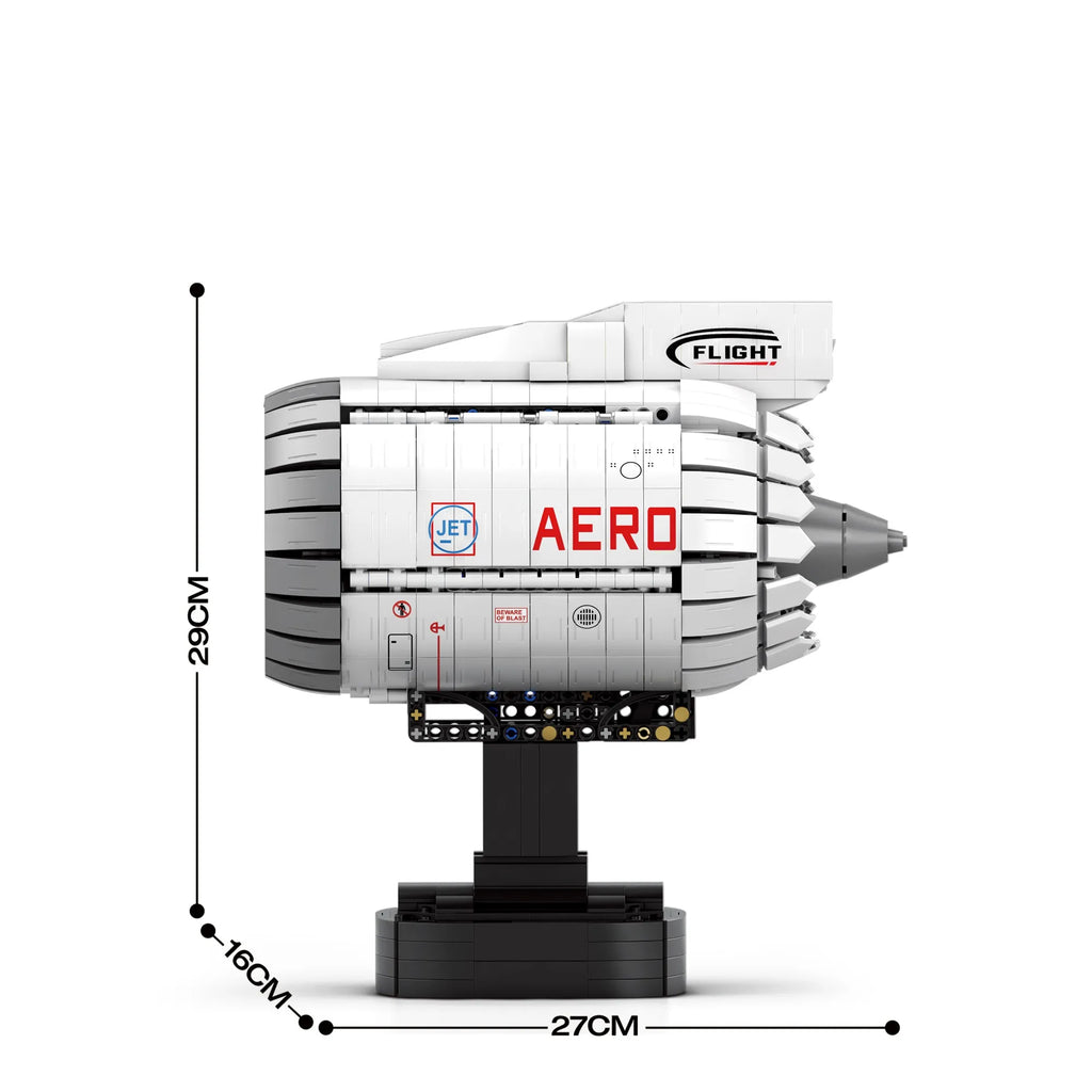 Reobrix 33019 Motor de Avión Turbofan con Movimiento | Set de Ingeniería 1800+ piezas